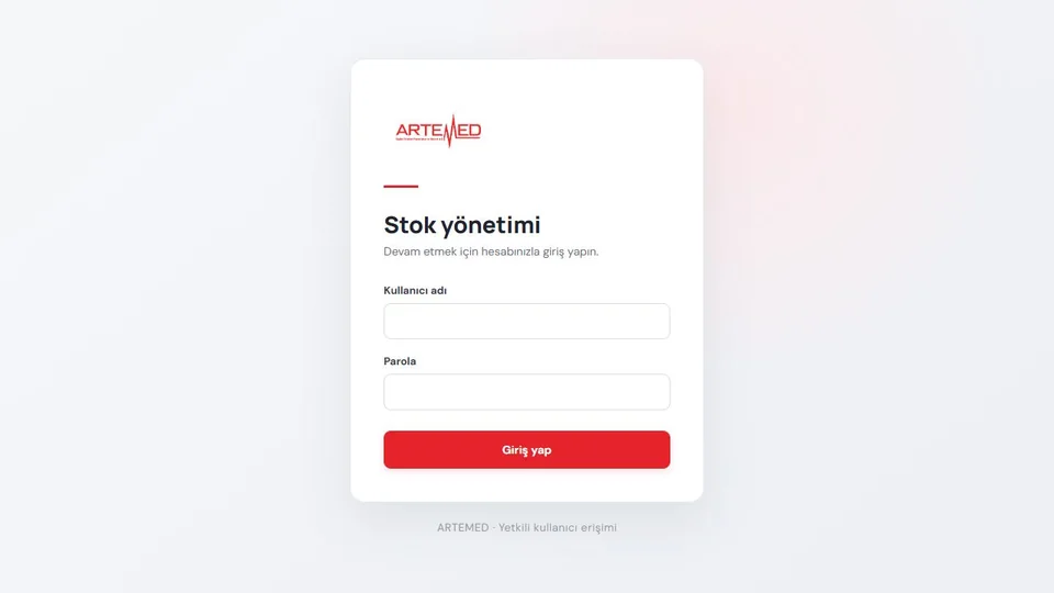 ARTEMED Stok Yönetimi